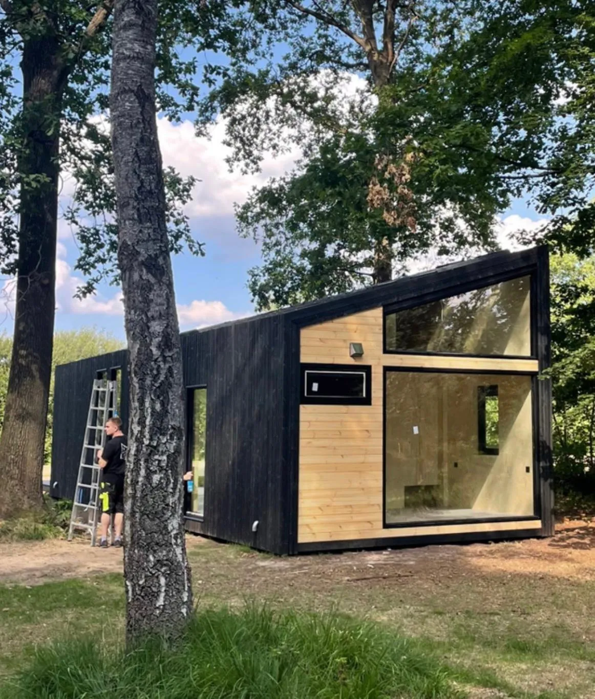 Koka karkasa mājas būvniecības projekts